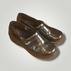 Safe T Step 24/ 7 Comfort Insoles Nurse Clogs Size 7 Black Patent Leather